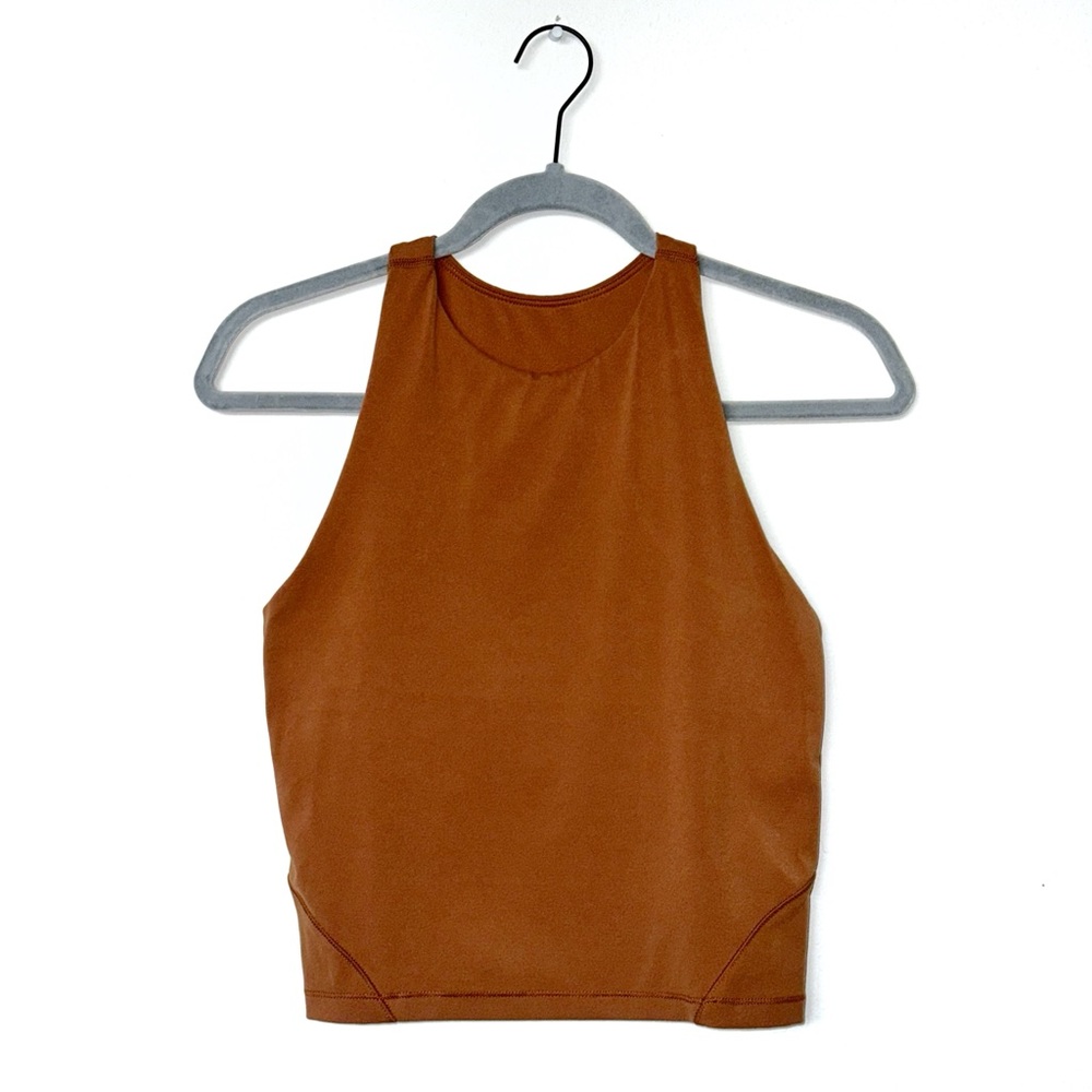 Cropped Athletic Tank with Built in Bra